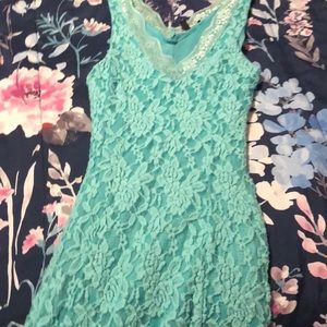 Turquoise Lace dress